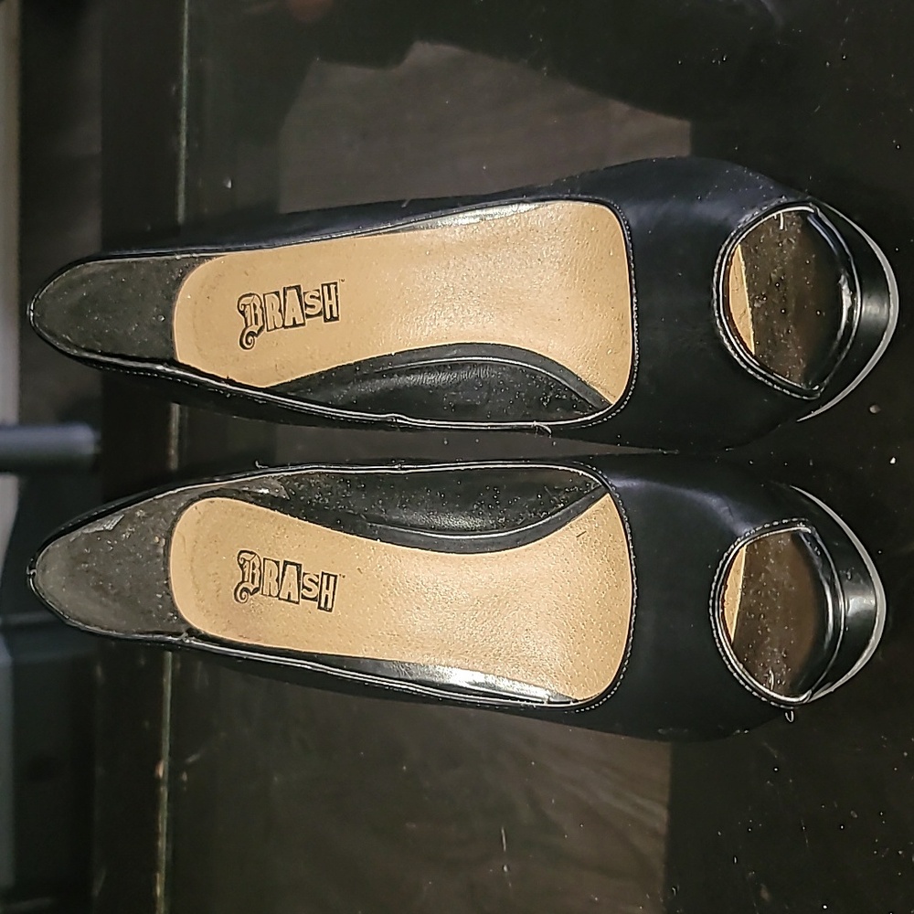 Woman's Black Peep Toe Heel